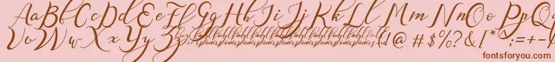 NazeefaDemo Font – Brown Fonts on Pink Background