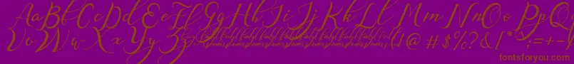 NazeefaDemo Font – Brown Fonts on Purple Background