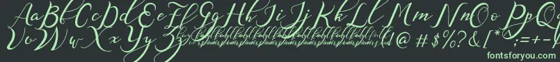 NazeefaDemo Font – Green Fonts on Black Background