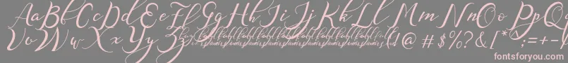NazeefaDemo Font – Pink Fonts on Gray Background