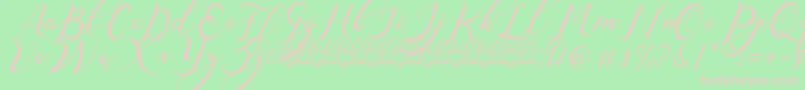 NazeefaDemo Font – Pink Fonts on Green Background