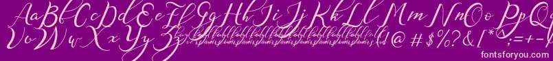 NazeefaDemo Font – Pink Fonts on Purple Background
