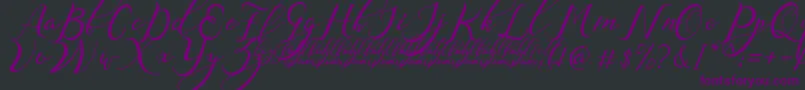 NazeefaDemo Font – Purple Fonts on Black Background