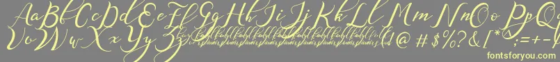 NazeefaDemo Font – Yellow Fonts on Gray Background