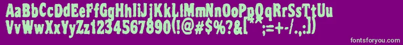 Vtcnightofthedrippydead Font – Green Fonts on Purple Background