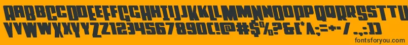 Powerlordleft Font – Black Fonts on Orange Background