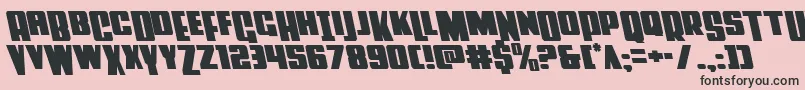 Powerlordleft Font – Black Fonts on Pink Background