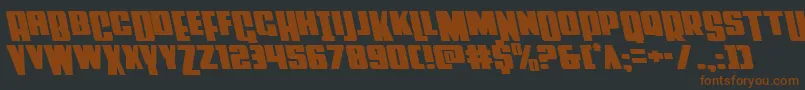 Powerlordleft Font – Brown Fonts on Black Background