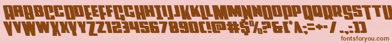 Powerlordleft Font – Brown Fonts on Pink Background