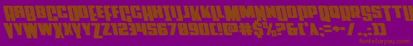 Powerlordleft Font – Brown Fonts on Purple Background