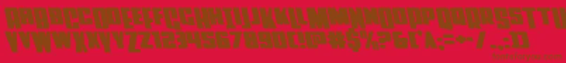 Powerlordleft Font – Brown Fonts on Red Background