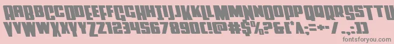 Czcionka Powerlordleft – szare czcionki na różowym tle