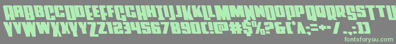Powerlordleft Font – Green Fonts on Gray Background