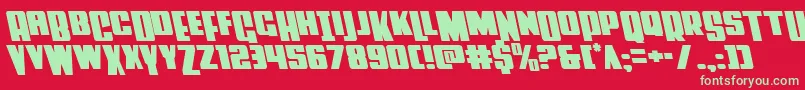 Powerlordleft Font – Green Fonts on Red Background