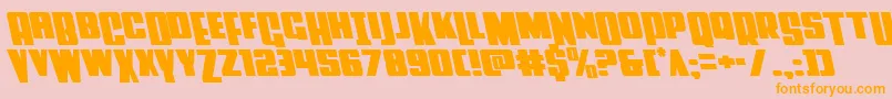 Powerlordleft Font – Orange Fonts on Pink Background