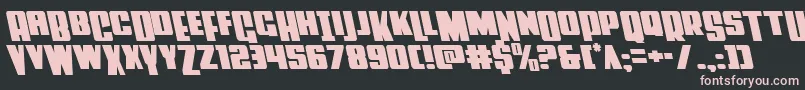 Powerlordleft Font – Pink Fonts on Black Background
