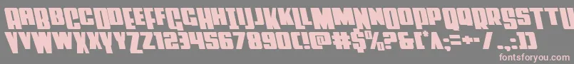 Powerlordleft Font – Pink Fonts on Gray Background