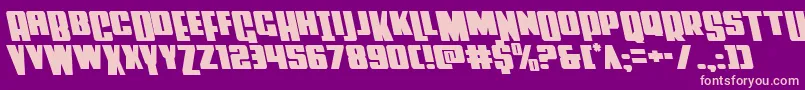 Powerlordleft Font – Pink Fonts on Purple Background