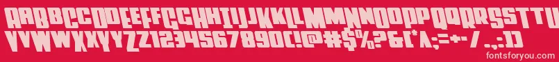 Powerlordleft Font – Pink Fonts on Red Background