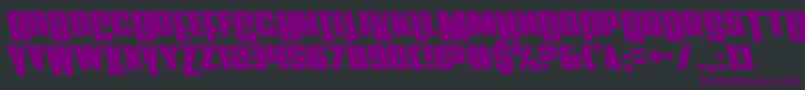 Powerlordleft Font – Purple Fonts on Black Background