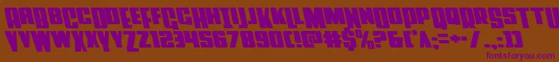 Powerlordleft Font – Purple Fonts on Brown Background