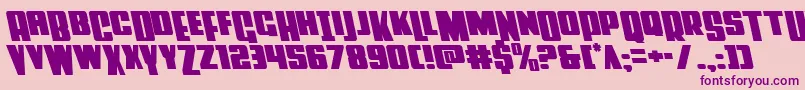Powerlordleft Font – Purple Fonts on Pink Background