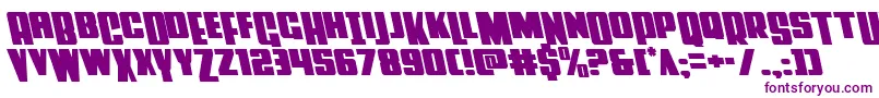 Powerlordleft Font – Purple Fonts on White Background
