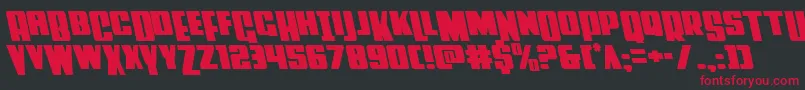 Powerlordleft Font – Red Fonts on Black Background