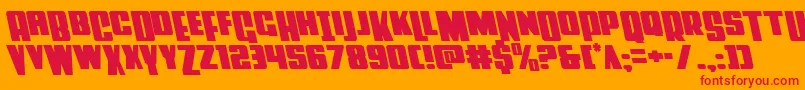 Powerlordleft Font – Red Fonts on Orange Background