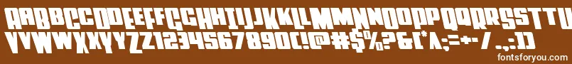 Powerlordleft Font – White Fonts on Brown Background