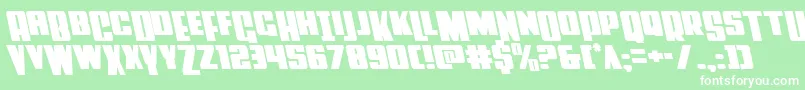 Powerlordleft Font – White Fonts on Green Background