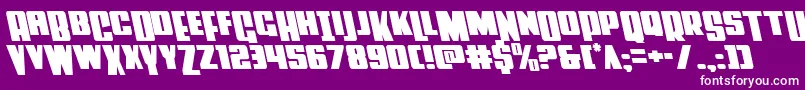 Powerlordleft Font – White Fonts on Purple Background