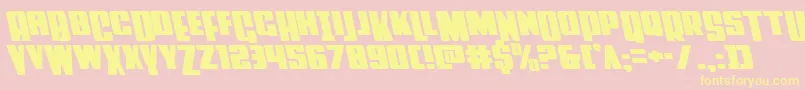 Powerlordleft Font – Yellow Fonts on Pink Background