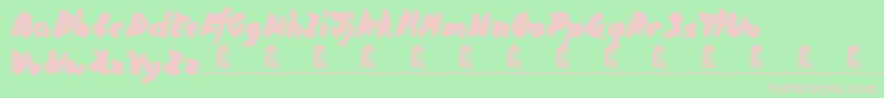 フォントTimesAreHard – 緑の背景にピンクのフォント