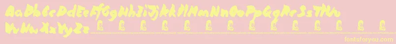 TimesAreHard Font – Yellow Fonts on Pink Background