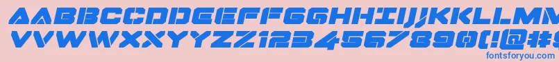 Dominojackexpandital Font – Blue Fonts on Pink Background