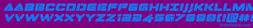Dominojackexpandital Font – Blue Fonts on Purple Background