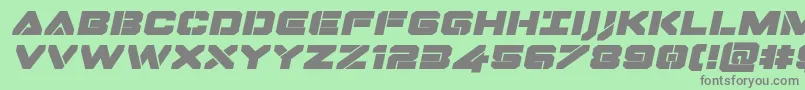 Dominojackexpandital Font – Gray Fonts on Green Background