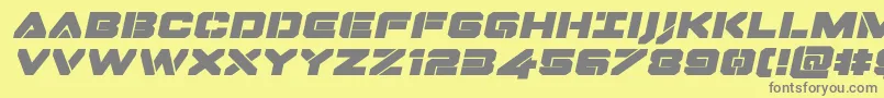 Dominojackexpandital Font – Gray Fonts on Yellow Background