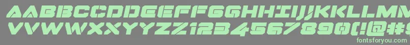 Dominojackexpandital Font – Green Fonts on Gray Background