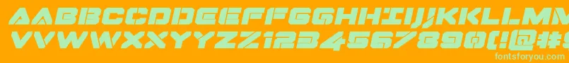 Dominojackexpandital Font – Green Fonts on Orange Background