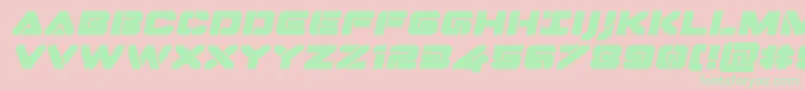 Dominojackexpandital Font – Green Fonts on Pink Background
