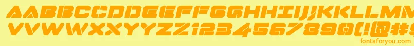 Dominojackexpandital Font – Orange Fonts on Yellow Background