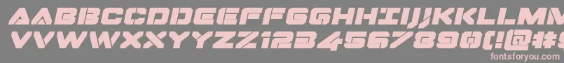 フォントDominojackexpandital – 灰色の背景にピンクのフォント