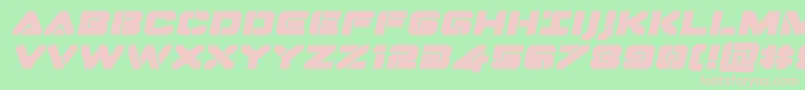 Dominojackexpandital Font – Pink Fonts on Green Background