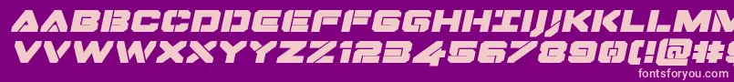 Dominojackexpandital Font – Pink Fonts on Purple Background