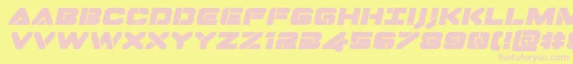 Dominojackexpandital Font – Pink Fonts on Yellow Background