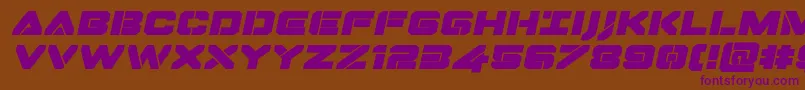 Шрифт Dominojackexpandital – фиолетовые шрифты на коричневом фоне