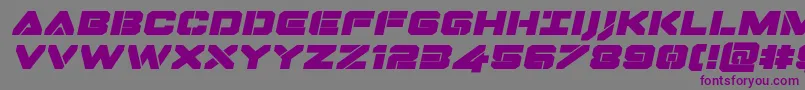 Dominojackexpandital Font – Purple Fonts on Gray Background