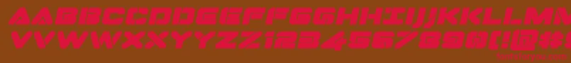 Dominojackexpandital Font – Red Fonts on Brown Background